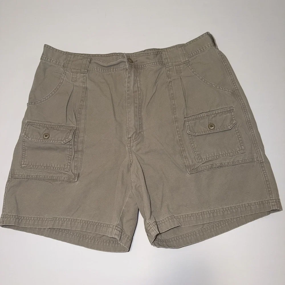 Cabelas Mens Hiking Shorts Size 40 Khaki 7‎ Pocket Outdoor Cargo Utility